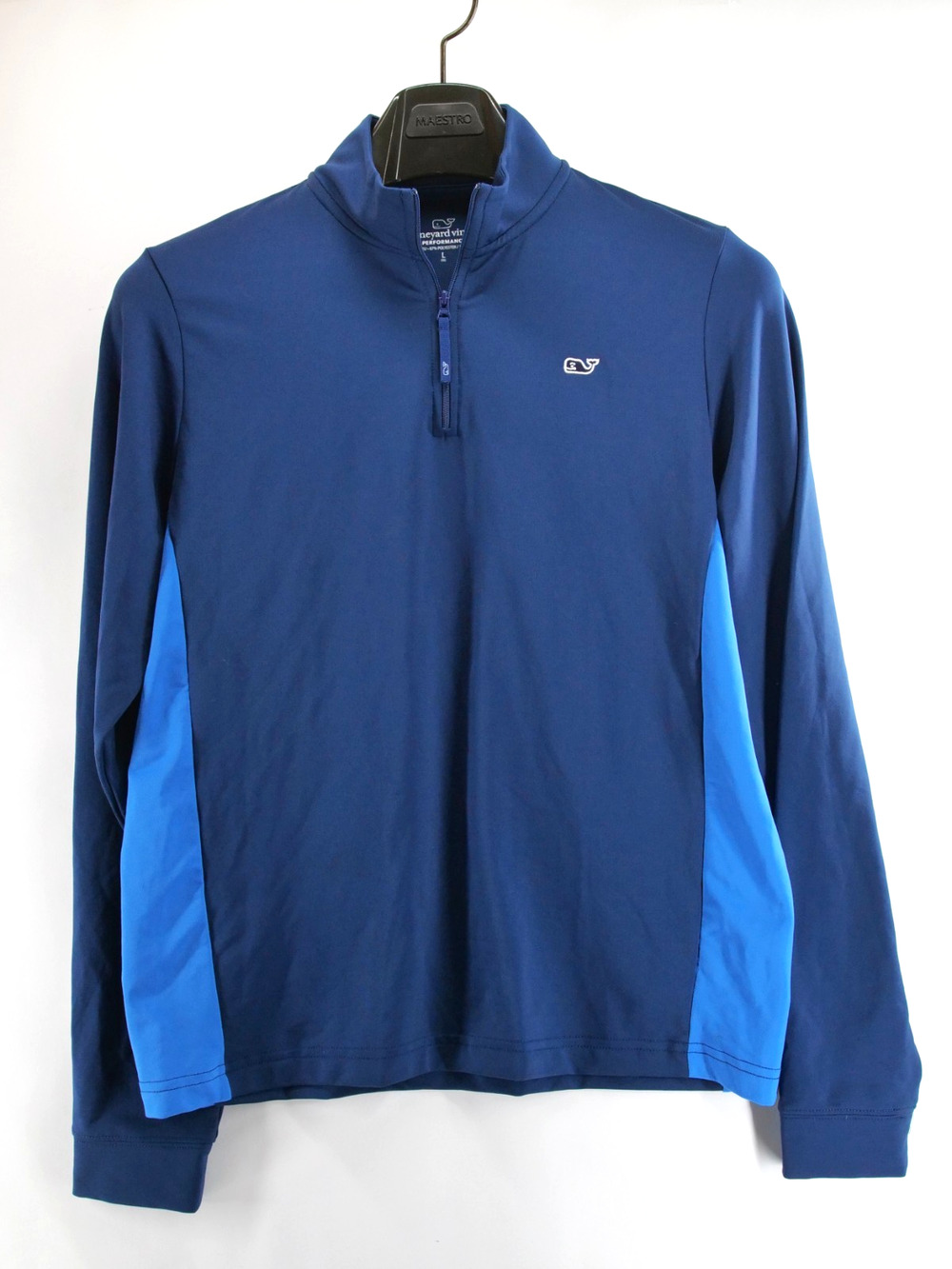 Vineyard Vines Boys Performance Youth Large 1/4 Zip Pullover Jacket Blue